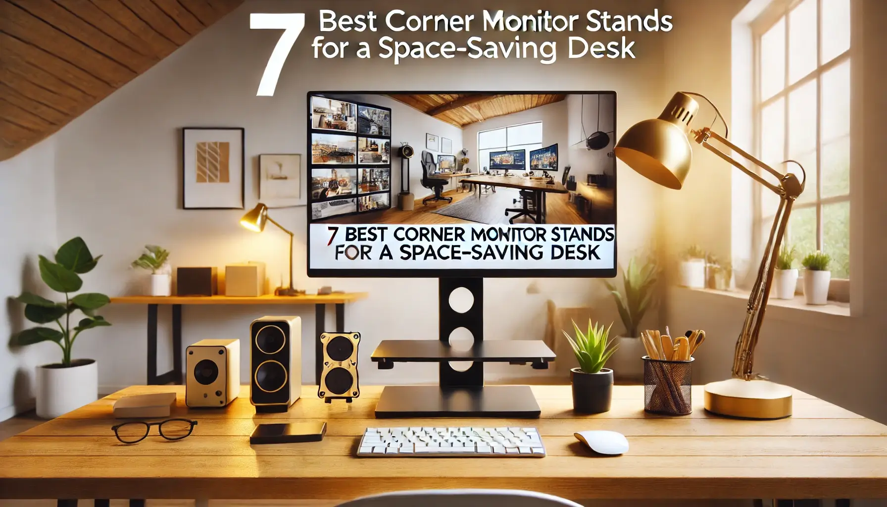 corner monitor stand for desk