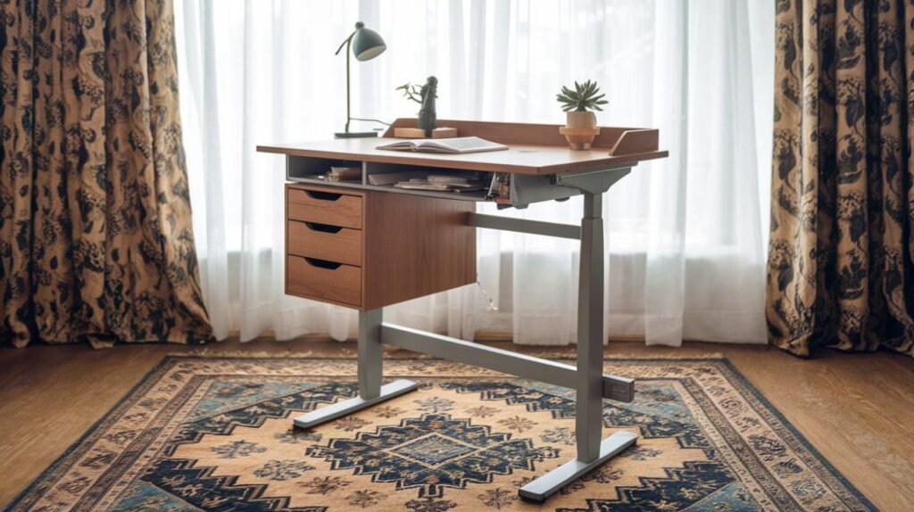 Stand Desk with Drawers